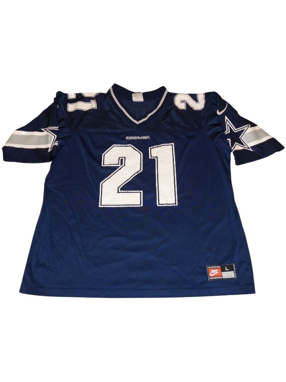 Vintage 90s Nike Deion Sanders Dallas Cowboys NFL Football #21 Jersey Men Large